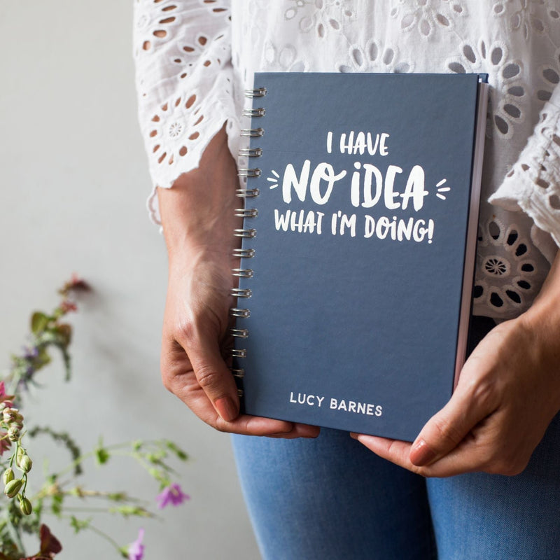 Personalised 'No Idea' Student Foil  Hardback Notebook