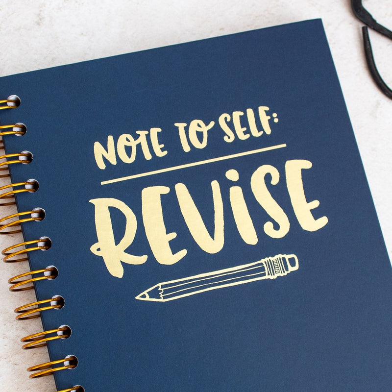 Personalised 'Note To Self' Student Foil  Hardback Notebook