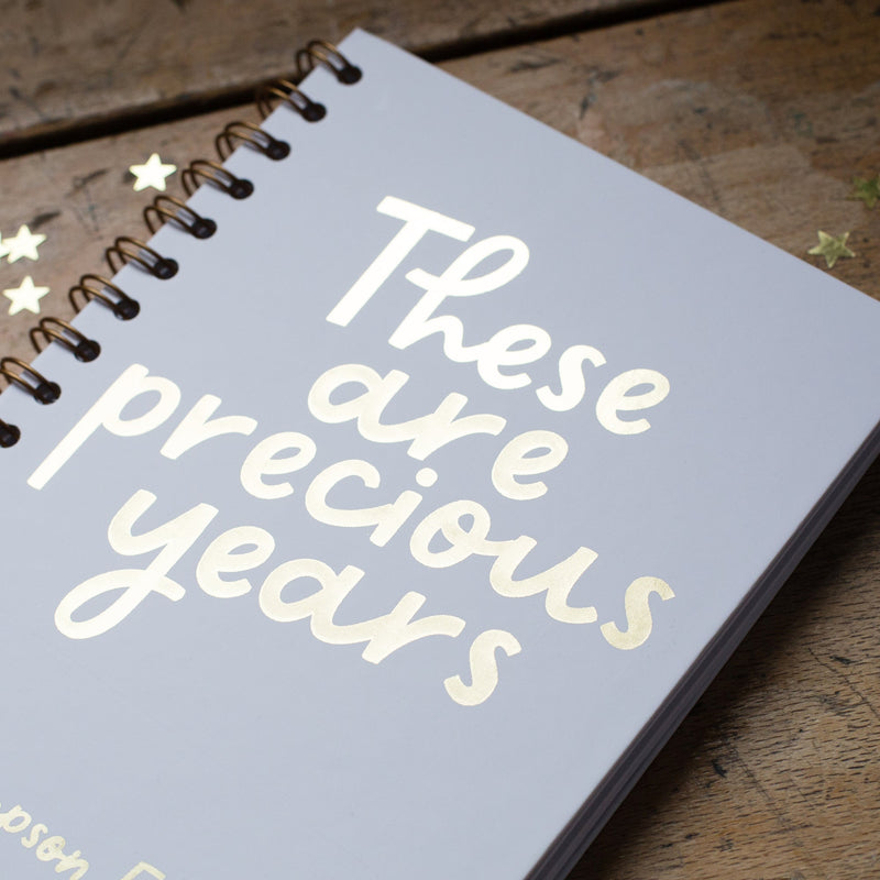 Personalised 'Precious Years' Foil  Hardback Notebook