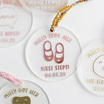 Personalised Set Of Baby Milestone Keepsake Decorations