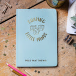 Personalised 'Shaping Little Minds' Teacher Foil Soft Cover Notebook