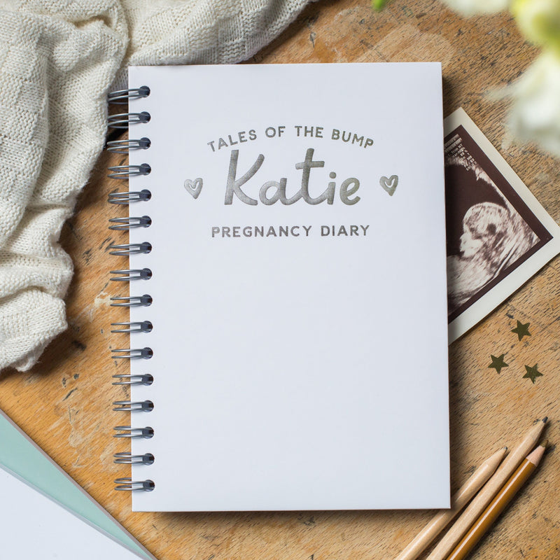 Personalised ‘Tales of the Bump’ Pregnancy Diary  Hardback Notebook