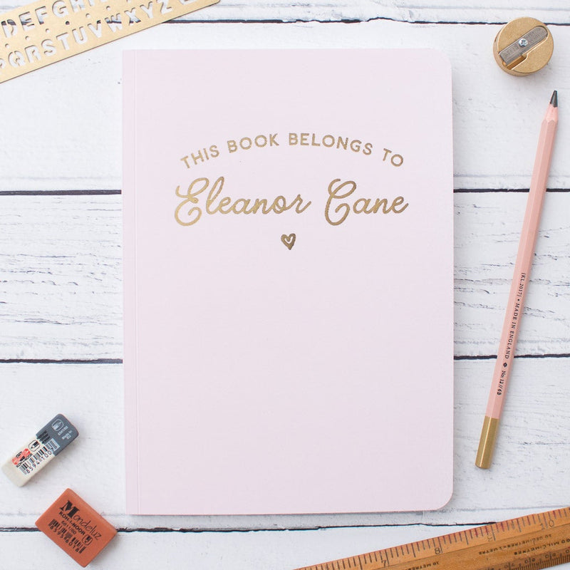 Personalised 'This Book Belongs To' Foil Soft Cover Notebook