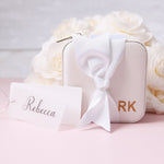 Personalised Travel Jewellery Box with Initials - Pink Positive