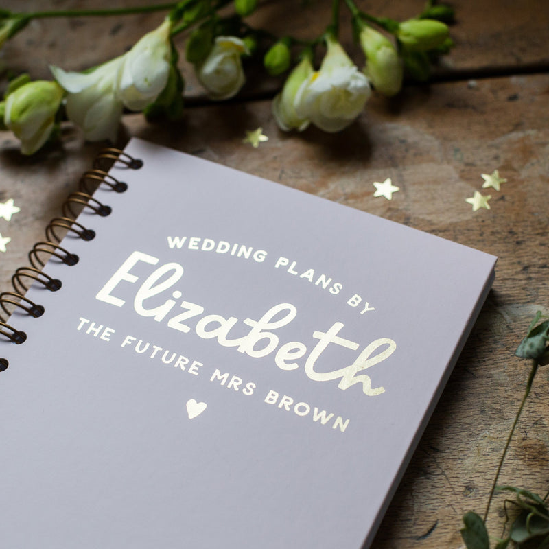 Personalised Wedding Plans 'Future Mrs' Foil  Hardback Notebook