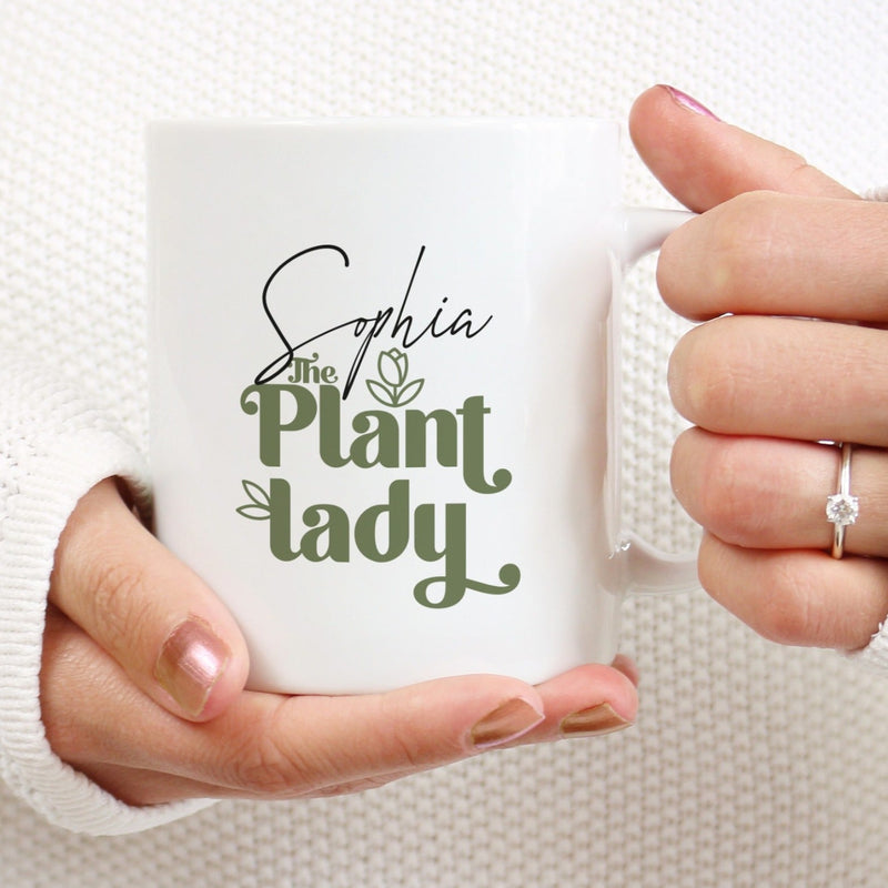 The Plant Lady Personalised Mug - Pink Positive
