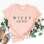 Wifey Shirt for Honeymoon | Bride T-Shirt - Pink Positive